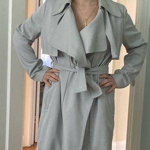 Club Monaco Trench Coat Size M light blue